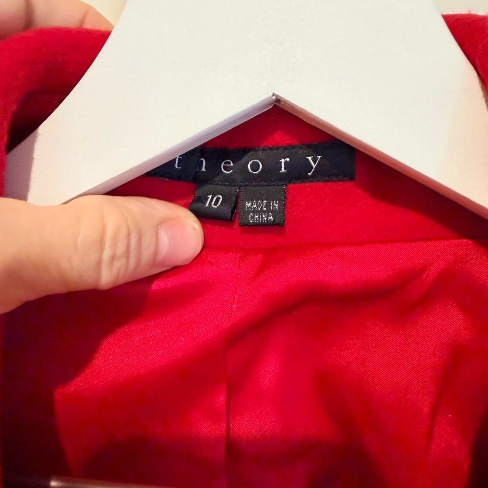 Theory Red Peacoat - Picture 2 of 7